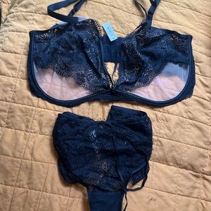 Adoreme Underwear Bra Set - 44G 3X Black - CLEAN & WASHED NWT
